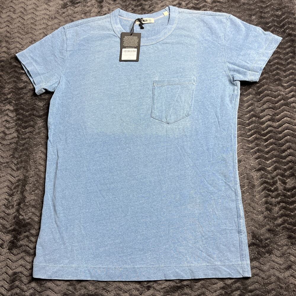 Buck Mason L021 Indigo Dipped Men size XS Cotton Classic Tee Shirt NWT
